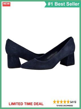 Suede Pointed Toe Block Heel Slip-On Dress Pumps Shoes